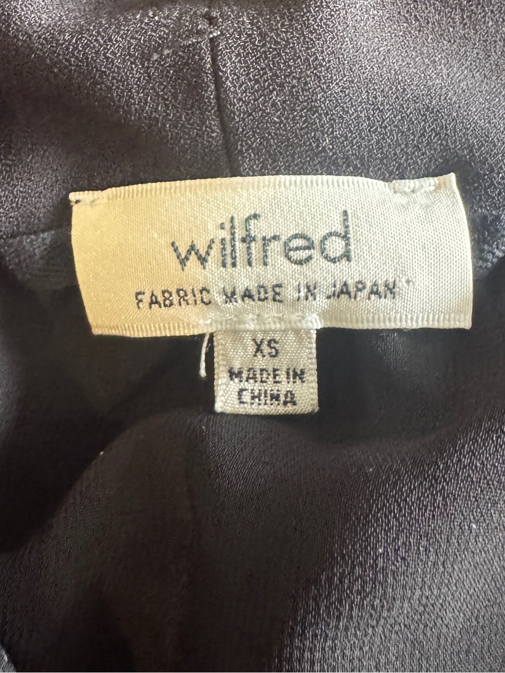 Aritzia Wilfred Sabine Dress Black Cowl Neck Tie Waist Pocket Dress XS - Picture 8 of 9